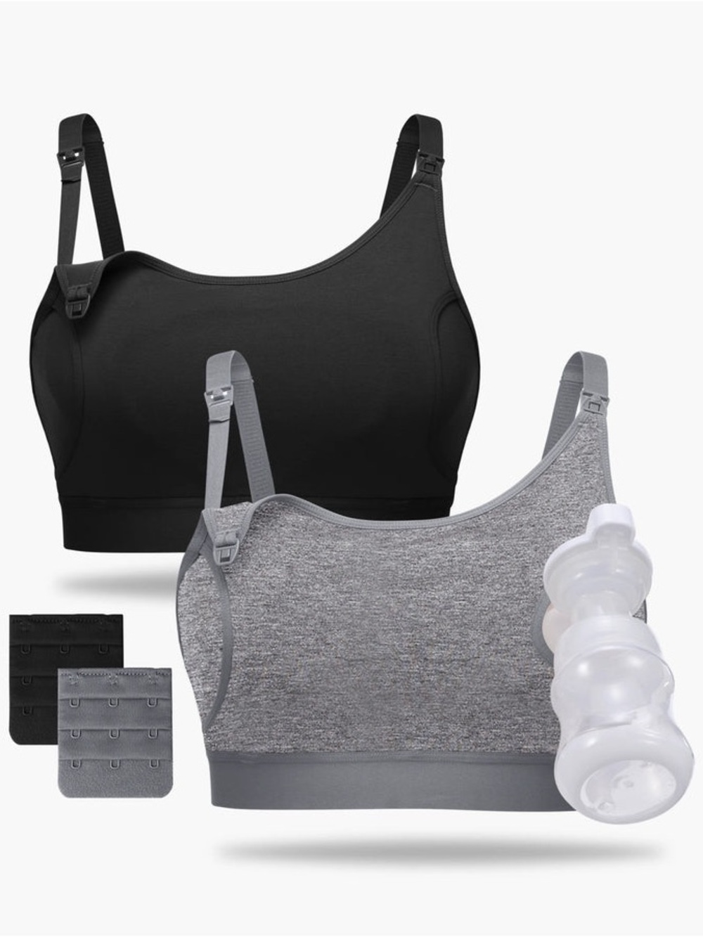 Momcozy | Nursing & Pumping Bra in Gray | Worn Once